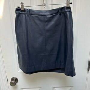 Jcrew navy vegan leather mini skirt